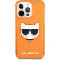 Karl Lagerfeld Choupette Head tok - iPhone 13 Pro Max - narancssárga