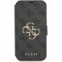 Guess 4G Metal Logo flip cover borító - iPhone 13 - szürke