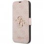 Guess 4G Metal Logo flip cover borító - iPhone 13 Pro - rózsaszín