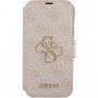 Guess 4G Metal Logo flip cover borító - iPhone 13 Pro - rózsaszín
