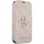 Guess 4G Metal Logo flip cover borító - iPhone 13 Pro - rózsaszín