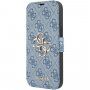 Guess 4G Metal Logo flip cover borító - iPhone 13 - kék