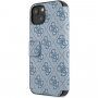 Guess 4G Metal Logo flip cover borító - iPhone 13 - kék