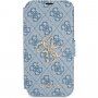Guess 4G Metal Logo flip cover borító - iPhone 13 Pro - kék