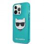 Karl Lagerfeld Choupette Head tok - iPhone 13 Pro Max - türkizkék