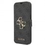 Guess 4G Metal Logo flip cover borító - iPhone 13 - szürke