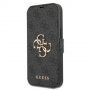 Guess 4G Metal Logo flip cover borító - iPhone 13 Pro - szürke