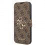Guess 4G Metal Logo flip cover borító - iPhone 13 - barna