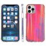 Ütésálló védőtok akvarell mintával - iPhone 13 Pro Max - rózsaszín