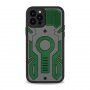 Ütésálló tok álcázó mintával - iPhone 12 Pro Max - zöld