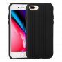 Szilikon tok fonott mintával - iPhone 7 Plus / 8 Plus - fekete