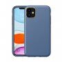 Ütésálló bőr textúrájú tok - iPhone 11 - kék