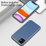 Ütésálló bőr textúrájú tok - iPhone 11 - kék