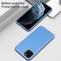 Ütésálló bőr textúrájú tok - iPhone 11 Pro Max - világoskék