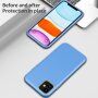 Ütésálló bőr textúrájú tok - iPhone 11 - világoskék