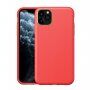 Ütésálló bőr textúrájú tok - iPhone 11 Pro Max - piros