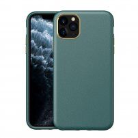Ütésálló bőr textúrájú tok - iPhone 11 Pro - zöld