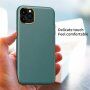 Ütésálló bőr textúrájú tok - iPhone 11 Pro - zöld