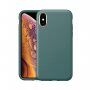 Ütésálló bőr textúrájú tok - iPhone X / XS - zöld