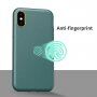 Ütésálló bőr textúrájú tok - iPhone X / XS - zöld