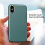 Ütésálló bőr textúrájú tok - iPhone X / XS - zöld