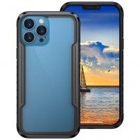 Tartós fém Armor tok - iPhone 13 Pro Max - fekete