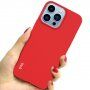 Imak puha ütésálló tok - iPhone 13 Pro Max - piros