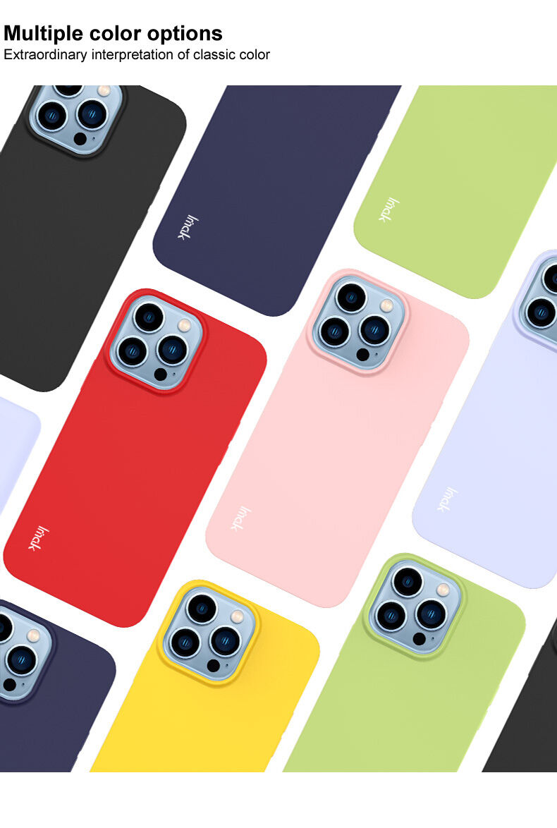 Imak puha ütésálló tok - iPhone 13 Pro Max - kék