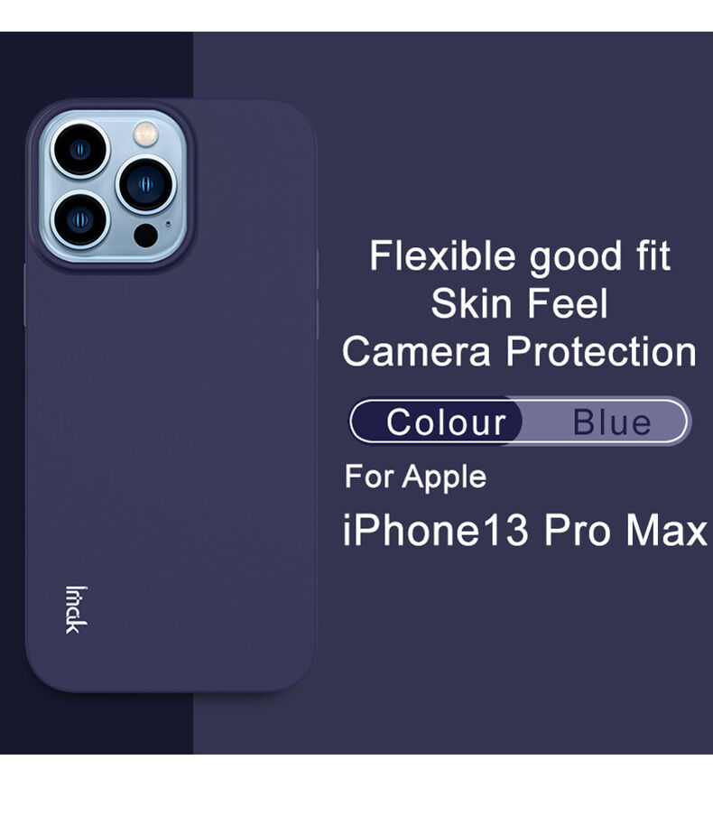 Imak puha ütésálló tok - iPhone 13 Pro Max - kék