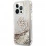 Guess Big 4G Liquid Glitter Gold tok - iPhone 13 Pro - arany