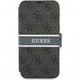 Guess 4G Printed Stripe flip cover borító - iPhone 13 mini - szürke