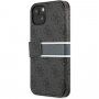 Guess 4G Printed Stripe flip cover borító - iPhone 13 mini - szürke