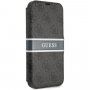 Guess 4G Printed Stripe flip cover borító - iPhone 13 - szürke