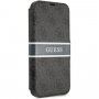 Guess 4G Printed Stripe flip cover borító - iPhone 13 Pro Max - szürke