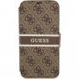 Guess 4G Printed Stripe flip cover borító - iPhone 13 mini - barna