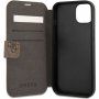 Guess 4G Printed Stripe flip cover borító - iPhone 13 mini - barna