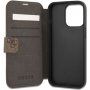 Guess 4G Printed Stripe flip cover borító - iPhone 13 Pro Max - barna