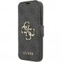 Guess 4G Metal Logo flip cover borító - iPhone 13 mini - szürke