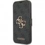 Guess 4G Metal Logo flip cover borító - iPhone 13 Pro Max - szürke