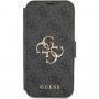 Guess 4G Metal Logo flip cover borító - iPhone 13 Pro Max - szürke