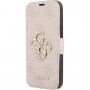 Guess 4G Metal Logo flip cover borító - iPhone 13 mini - rózsaszín