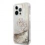 Guess Big 4G Liquid Glitter Gold tok - iPhone 13 Pro - arany
