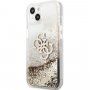 Guess Big 4G Liquid Glitter Gold tok - iPhone 13 mini - arany