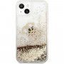 Guess Big 4G Liquid Glitter Gold tok - iPhone 13 mini - arany