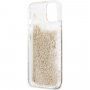 Guess Big 4G Liquid Glitter Gold tok - iPhone 13 mini - arany
