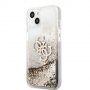 Guess Big 4G Liquid Glitter Gold tok - iPhone 13 mini - arany