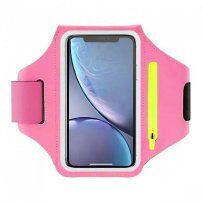 Sport kézitáska kulcstartó zsebbel és kártyatartóval - iPhone - rózsaszín