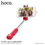 HOCO vezetékes selfie bot lightning konektorral Apple iPhone - max 65cm - fekete