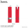 HOCO vezetékes selfie bot lightning konektorral Apple iPhone - max 65cm - piros