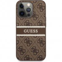 Guess 4G Printed Stripe tok - iPhone 13 Pro Max - barna